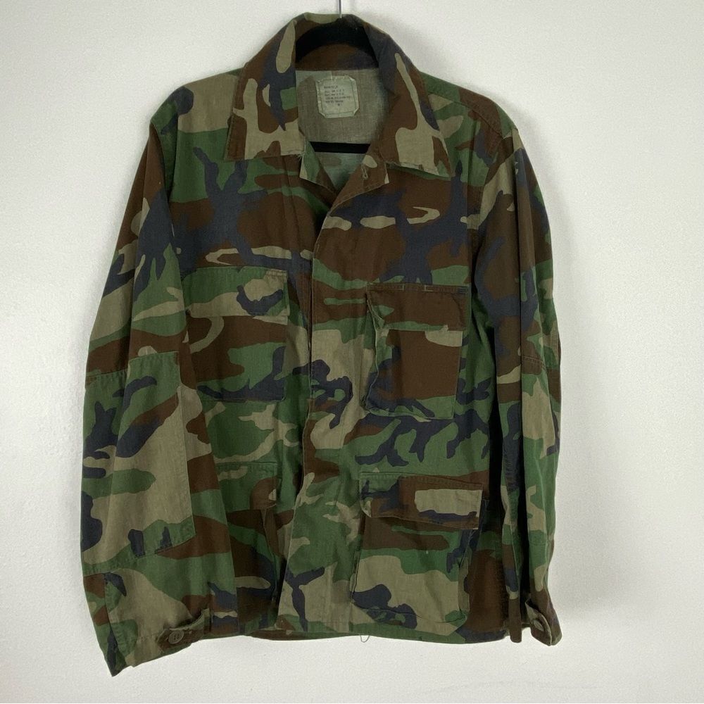 BDU Mens M Shirt Retired Woodland Camouflage‎ Tactical Hunting Military unisex